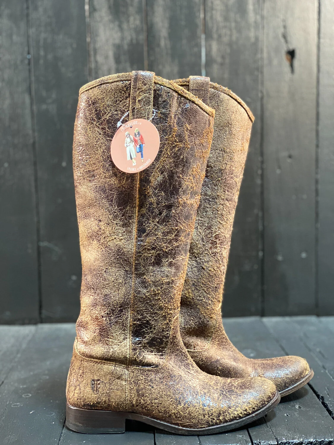 Womens US 7 Frye Boots FauxyFurr Vintage Handmade